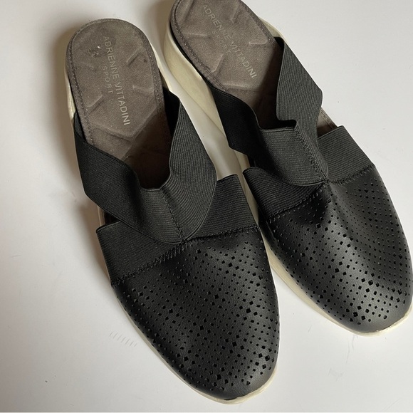 Adrienne Vittadini Black Slip On Mules Kyle Shoes - Picture 5 of 12